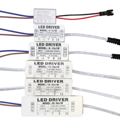 LED Driver 1W 3W 5W 7W 15W 18W 24W 36W AC85-265V Power Supply 300mA Adapter Transformer Switch For LED Lights