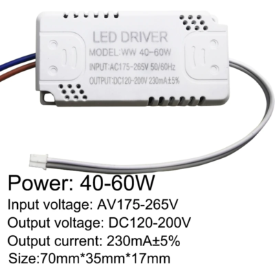 Constant current led drivers​ 230mA 8-24w 24-40w 40-60w 60-80w 80-120w 100-150w LED Power Unit Supply LED Transformer - Image 4