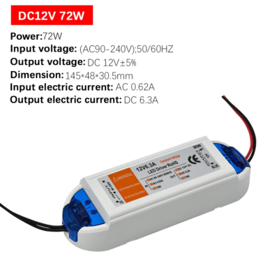 12 volt led drivers Power Supply 18W 28W 48W 72W 100W AC 110V 220V to 12V DC Lighting Transformer Adapter for LED Strip CCTV - Image 6