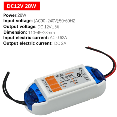 12 volt led drivers Power Supply 18W 28W 48W 72W 100W AC 110V 220V to 12V DC Lighting Transformer Adapter for LED Strip CCTV - Image 4